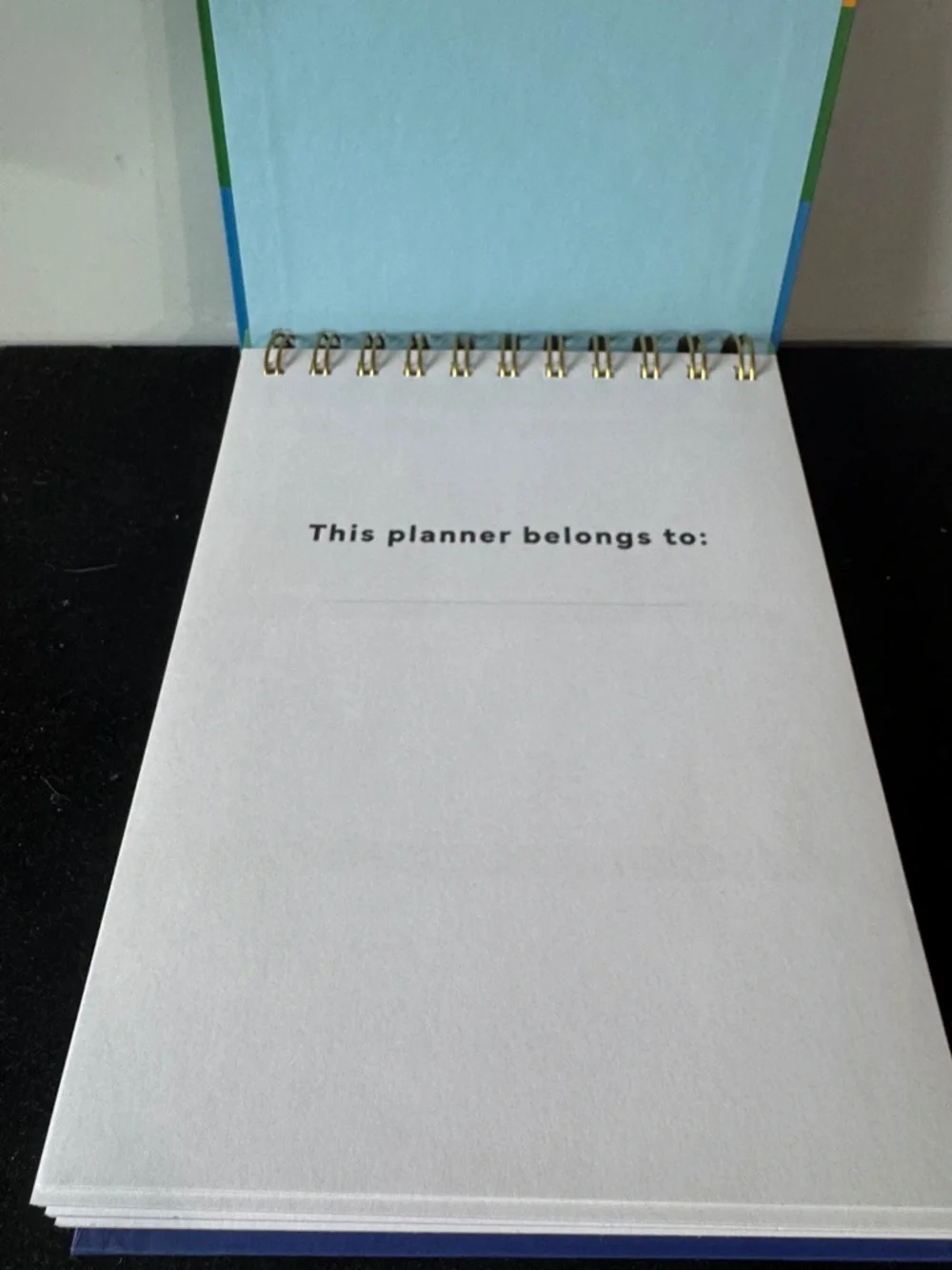 NEW-Daily Planner Spiral Notebook - Multicolor Striped Cover